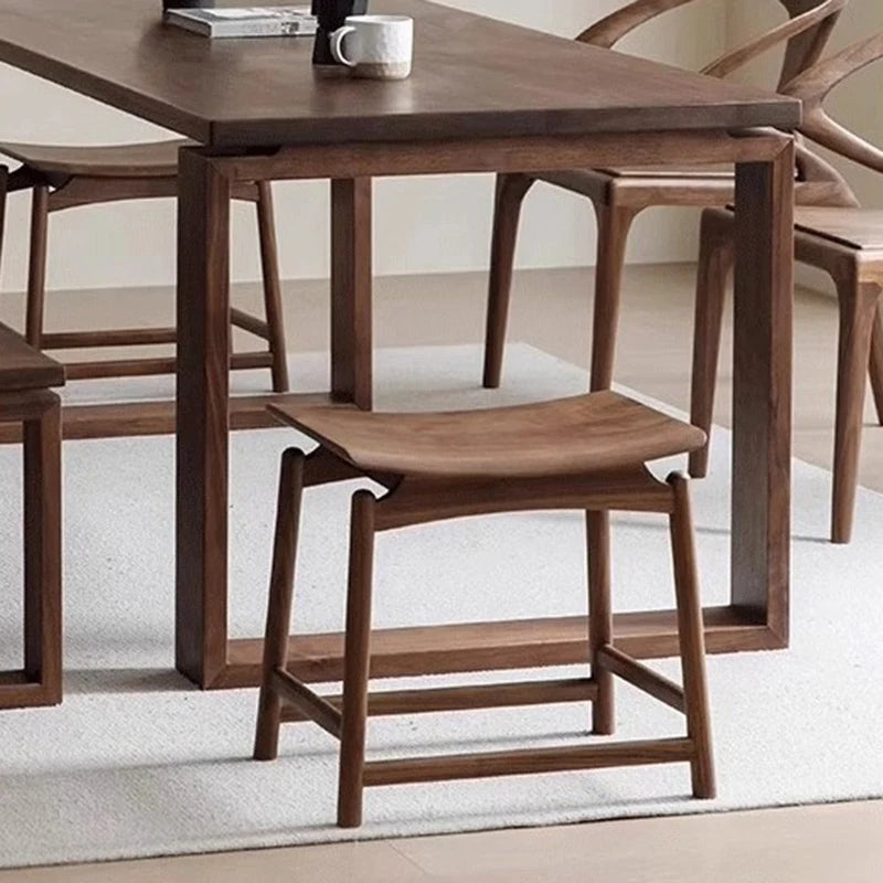 Mid-century Stools Solid Wood Stools Bedroom Luxury Decorative Vanity Stool Nordic Interior Living Room 1-person Dining Stool