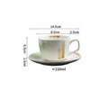 200/210/250ml Retro American Ceramic Coffee Cup Plate Set Luxury Office Afternoon Tea Water Cup And Dish Couple Mugs With Tray