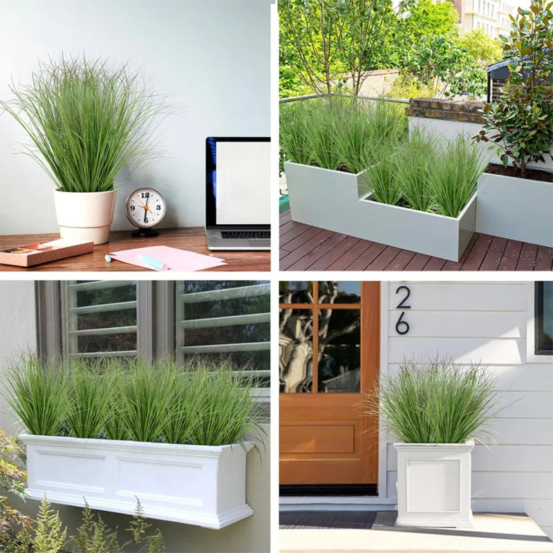 Simulated Small Grass Bushes for Decorating Fake Grasslands Simulating Reeds Onion Grass and Fake Green Plants Home Decoration