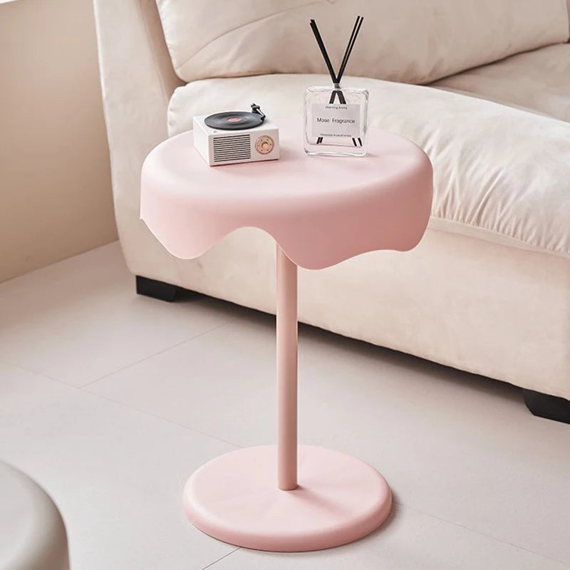 Nordic Cream Style Furniture Coffee Table Simple and Creative Sofa Side Table Bedroom Bedside Table Balcony Small Round Table
