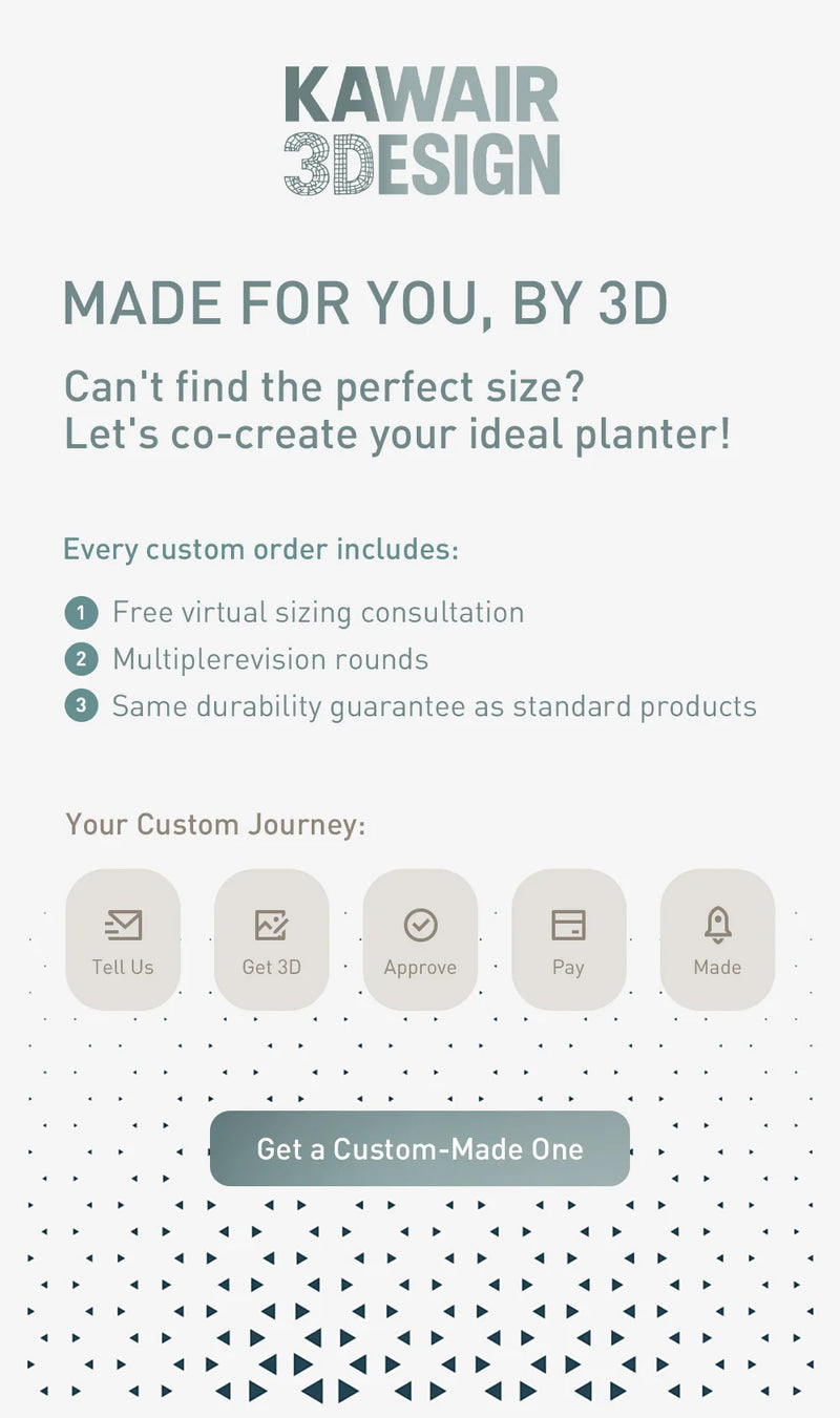 Modern Minimalist 3D Printed Plant Pot – Biodegradable Flower Planter for Home Decor, Eco-Friendly Sustainable Gift (Luxar)