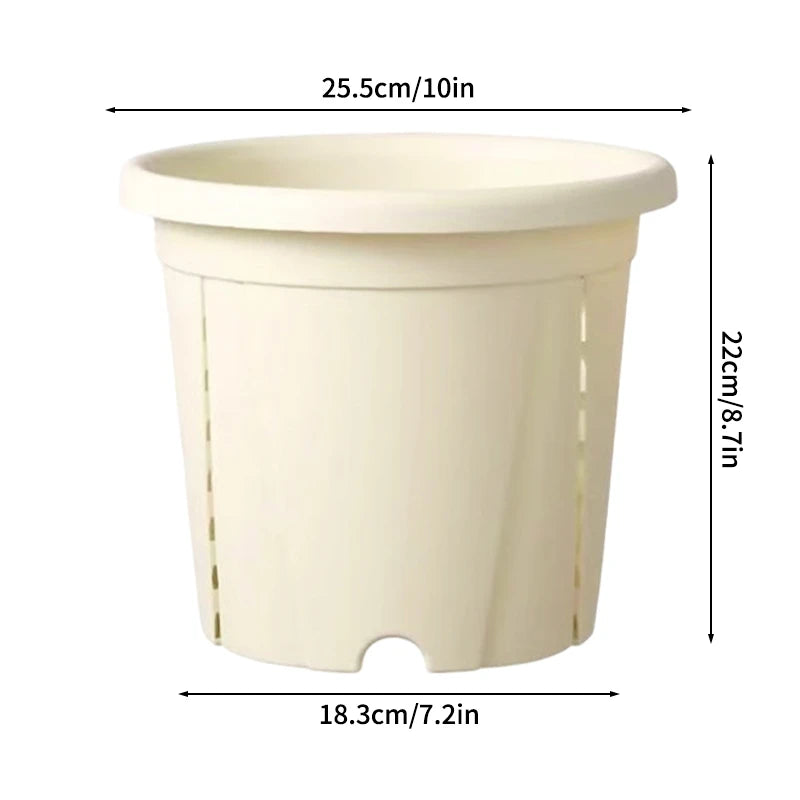 Plastic Green Plant Flower Pot Thickened Resin Gallon Pot Balcony Planting Flower Pot Root Control Breathable Seedling Planters