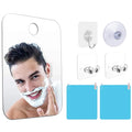 Acrylic Fog Free Mirror Wall Suction Travel Mirror Unbreakable Portable Traveling Shaving Women Makeup Bathroom Accessories