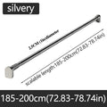 Up To 2.7m Adjustable Stainless Steel Shower Curtain Rod Clothes Drying Rack No-Drill Telescopic Pole for Laundry Room Bathroom