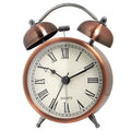 1pc Nordic Retro Metal Alarm Clock, Creative Decoration Table Clock Desktop Minimalist Student Bedroom Luminous Clock
