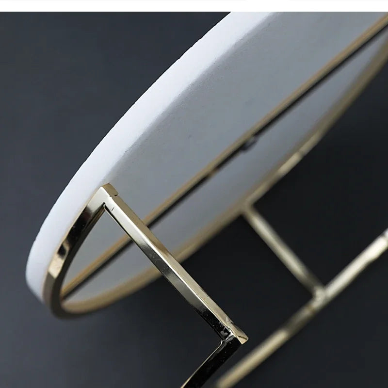 Nordic Marble Cake Dessert Tray Decoration Modern Simple Home Makeup Tools Jewelry Storage Plate Fruit Snack Chocolate Display