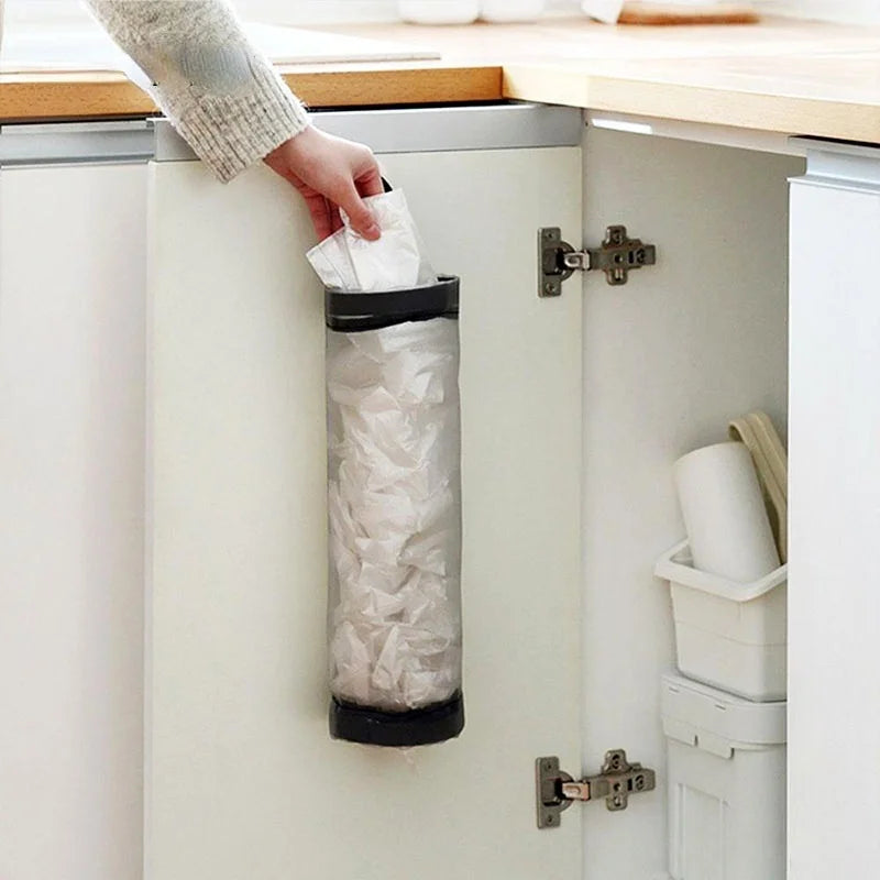 1/3pcs Kitchen Garbage Wall Mounred Grocery Holder HomeTrash Hanging Storage Plastic Bags Organization Home Grocery Bag Holder
