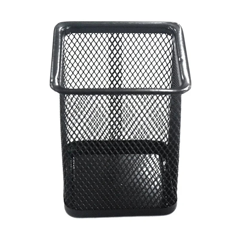 Circular Grid Metal Pen Holder, Multifunctional Creative and Simple Storage Box for Student Office Desktops