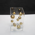 Geometric Metal Ball Art Transparent Acrylic Box Ornaments Modern Minimalist Square Living Room Decorations Desktop Furnishings