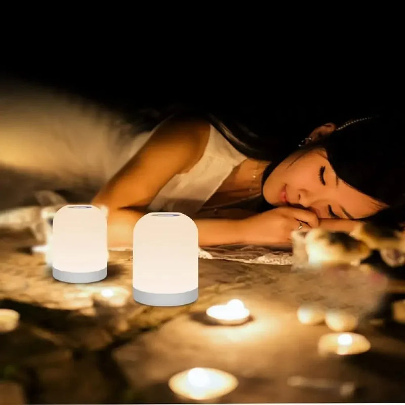 LED Night Light USB Wireless Charging Bedside Touch Colorful Atmosphere Remote Control Lamps  Bedroom  Living  Room  Table Lamps