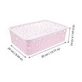 Plastic Storage Box Stackable Storage Container Hollow Out Delicate Storage Basket With Lid For Clothes Toy Home storage Supply