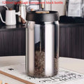 Vacuum Sealed Tank Coffee Bean Glass Sealed Jar Household Moisture-proof Air Extraction Airtight Container Coffee Set