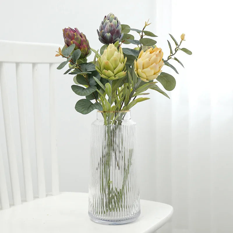 56CM Artichoke Fruit Artificial Plant Home Interior Living Room Entrance Decorative Flower Arrangement Decorative Flower