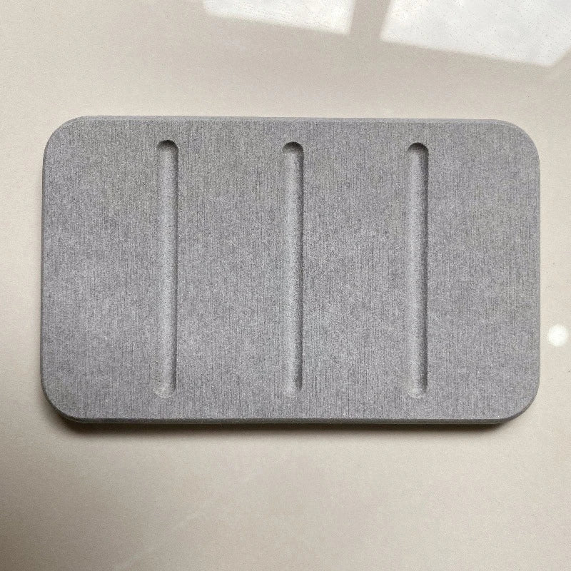 Diatom Mud Soap Dish Quick-Dry Pad Bathroom Countertop Soap Toiletries Absorbent Mat Rectangular Soap Holder Bathroom Supplies