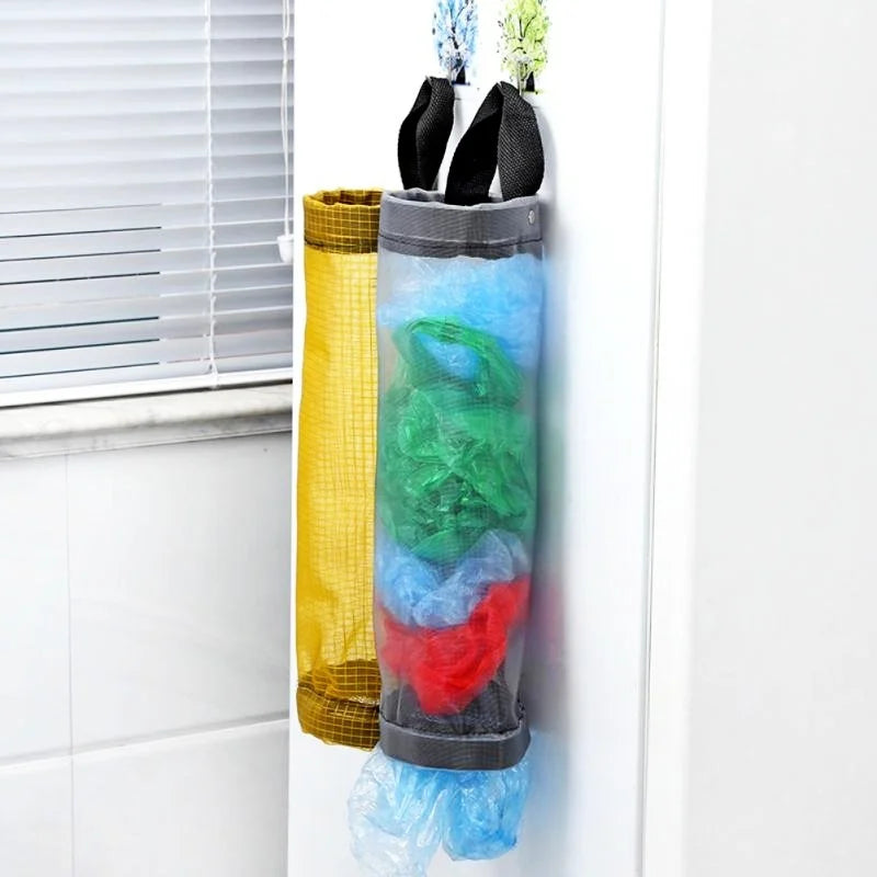 1/3pcs Kitchen Garbage Wall Mounred Grocery Holder HomeTrash Hanging Storage Plastic Bags Organization Home Grocery Bag Holder