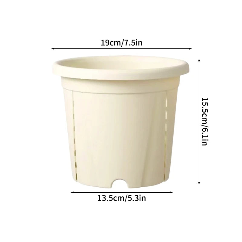 Plastic Green Plant Flower Pot Thickened Resin Gallon Pot Balcony Planting Flower Pot Root Control Breathable Seedling Planters