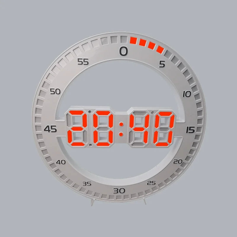 Modern Led Digital Large Wall Clock 3D Luminous Silent Electronic Creativity Jump Second Clock Home Decoration for Living Room