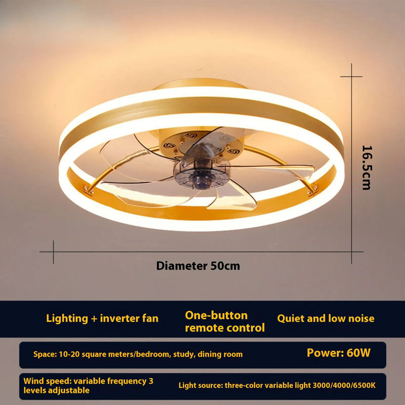 Modern Design LED Ceiling Fan Light with Remote Control for Living Room Bedroom Dinning Room