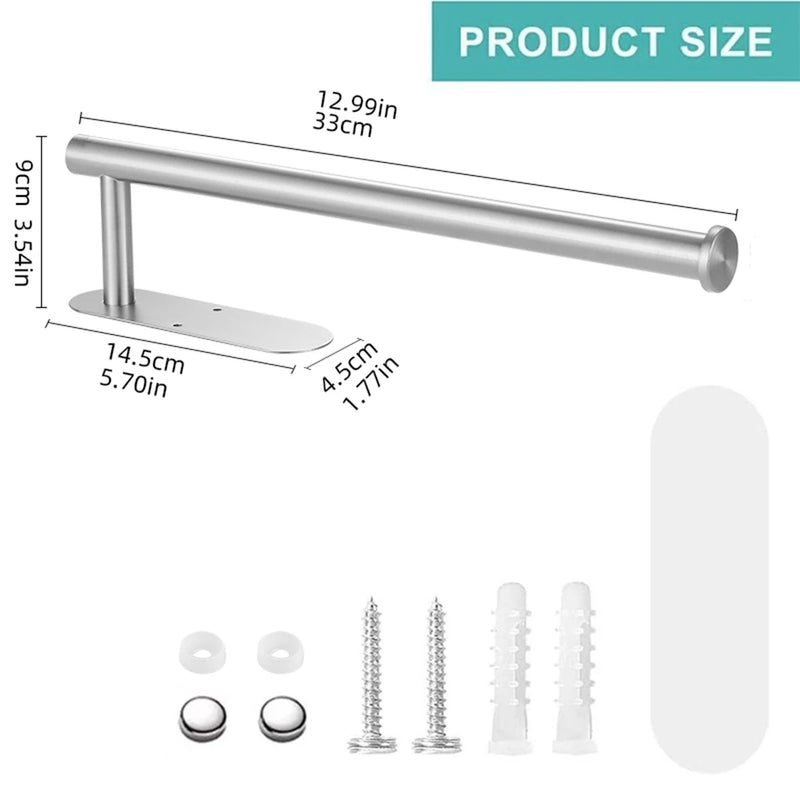 Stainless Steel Toilet Paper Holder Tissue Hanger Adhesive Toilet Paper Stand Paper Towels Holder Waterproof Bathroom Accessory