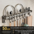 Kitchen Hook Punch-free Hanging Rod Spovel Hanger Row Hook Multifunctional Wall-mounted Storage Knife Holter