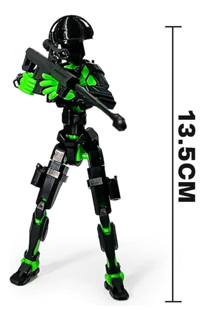 3D Printed Toy Model Lucky13 War Sandbox Action Figure Dummy T13 Toy Doll Robot Assembly Model Decoration Desktop Decoration