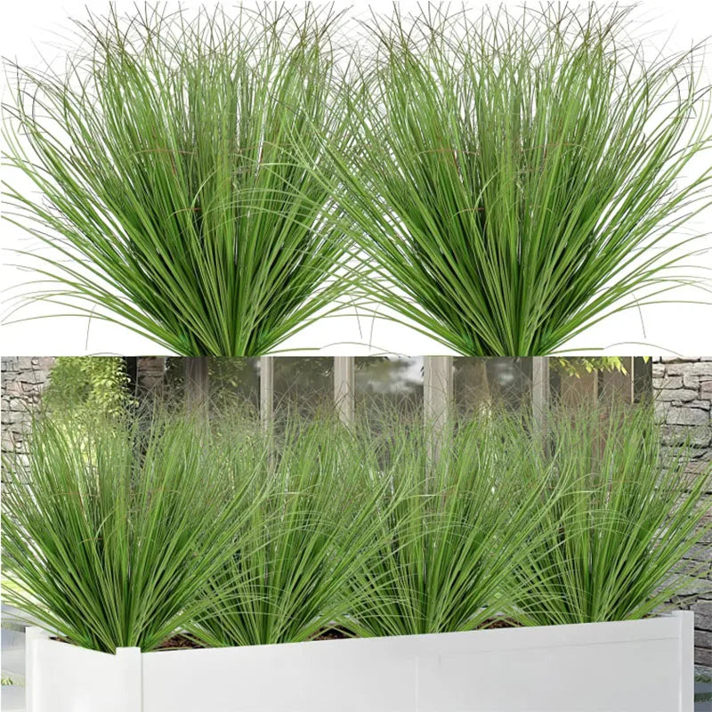 Simulated Small Grass Bushes for Decorating Fake Grasslands Simulating Reeds Onion Grass and Fake Green Plants Home Decoration