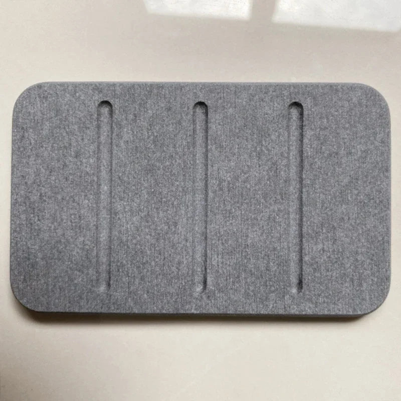 Diatom Mud Soap Dish Quick-Dry Pad Bathroom Countertop Soap Toiletries Absorbent Mat Rectangular Soap Holder Bathroom Supplies