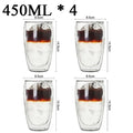 2-18PCS Double Wall High Borosilicate Glass Mug Heat Resistant Tea Milk Juice Coffee Water Cup Bar Drinkware Gift Creativity Set