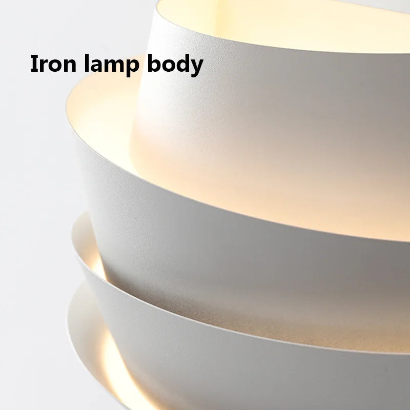 Nordic Pinecone Design White Wall Lamp Bedroom Bathroom LED Wall Lights Stair Aisle Simple Decorative Light Living Room Sconce