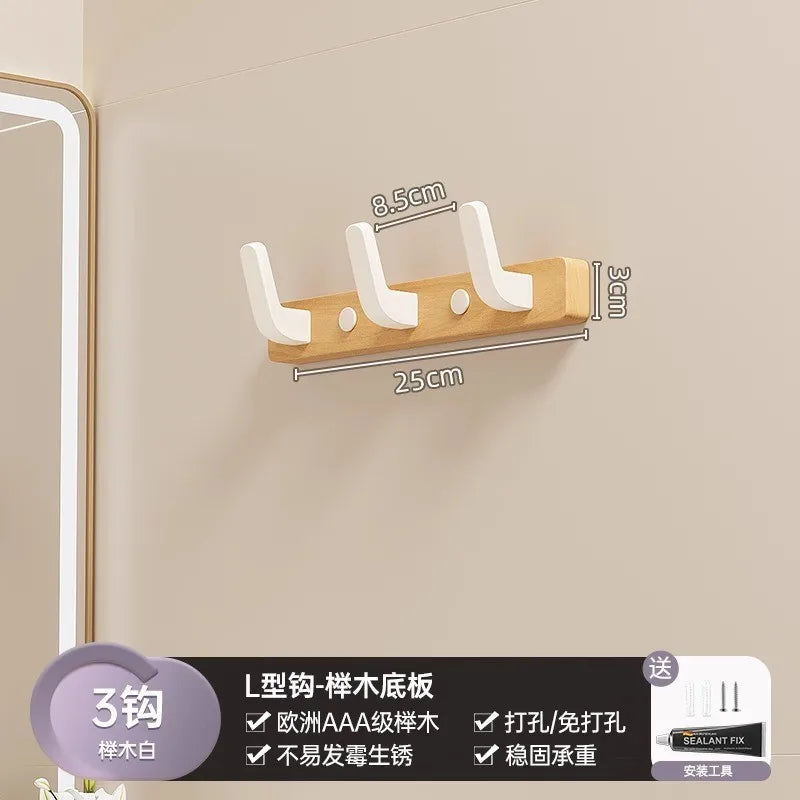 Walnut Clothes Hook Fitting Room Wall Hook Clothes Hanger Hat Hook Door Hook Wooden Clothes Hook Bathroom Hook