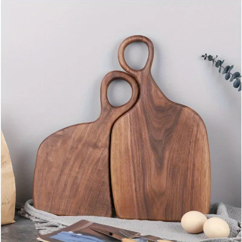 Creative Black Walnut Acacia Wood Couple Cutting Board Wooden Steak Bread Trays Solid Wood Chopping Board Set