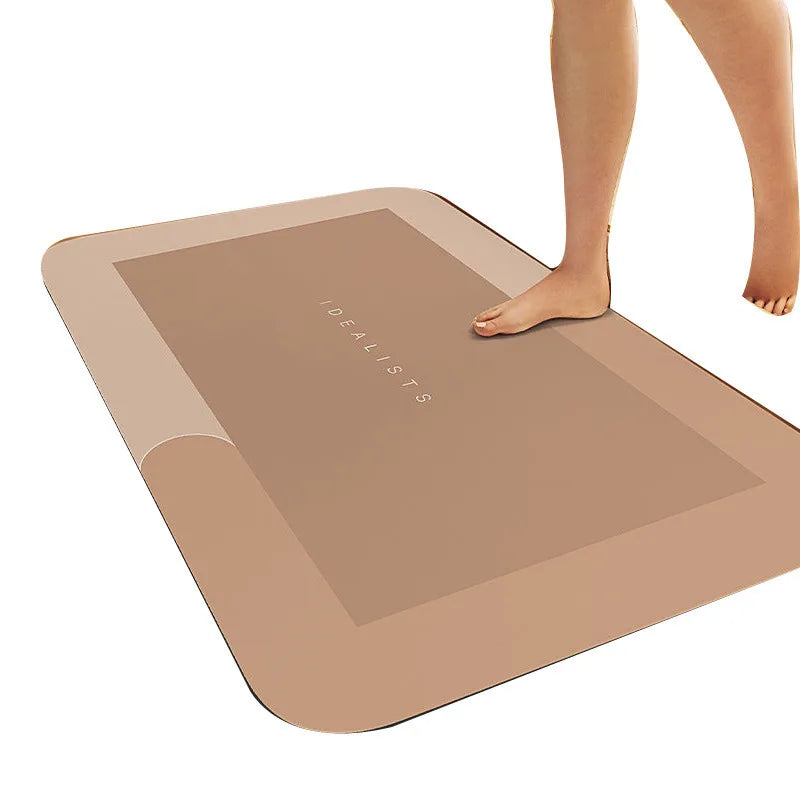 Water Uptake Non-slip Bathroom Mat Toilet Anti-skid Bathtub Foot Mat Kitchen Living Room Floor Mat Home Decor Bathroom Carpet