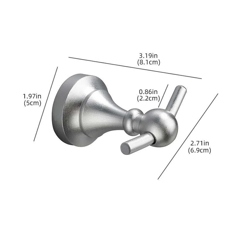 Matte Black Bathroom Accessories Hardware Set Aluminum Alloy Wall Mount Towel Bar Towel Ring Toilet Roll Paper Holder Robe Hook