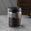 Vacuum Sealed Tank Coffee Bean Glass Sealed Jar Household Moisture-proof Air Extraction Airtight Container Coffee Set