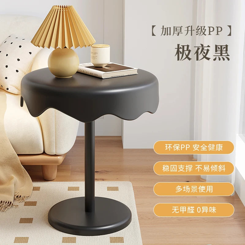 Nordic Cream Style Furniture Coffee Table Simple and Creative Sofa Side Table Bedroom Bedside Table Balcony Small Round Table