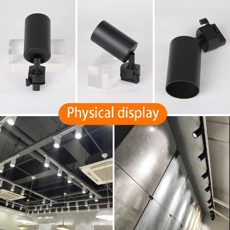GU10 Track Light Led Spotlights 110V/220V Track Rail Lighting for Living Room Decor Clothing Store Ceiling Spot Lights Full Sets