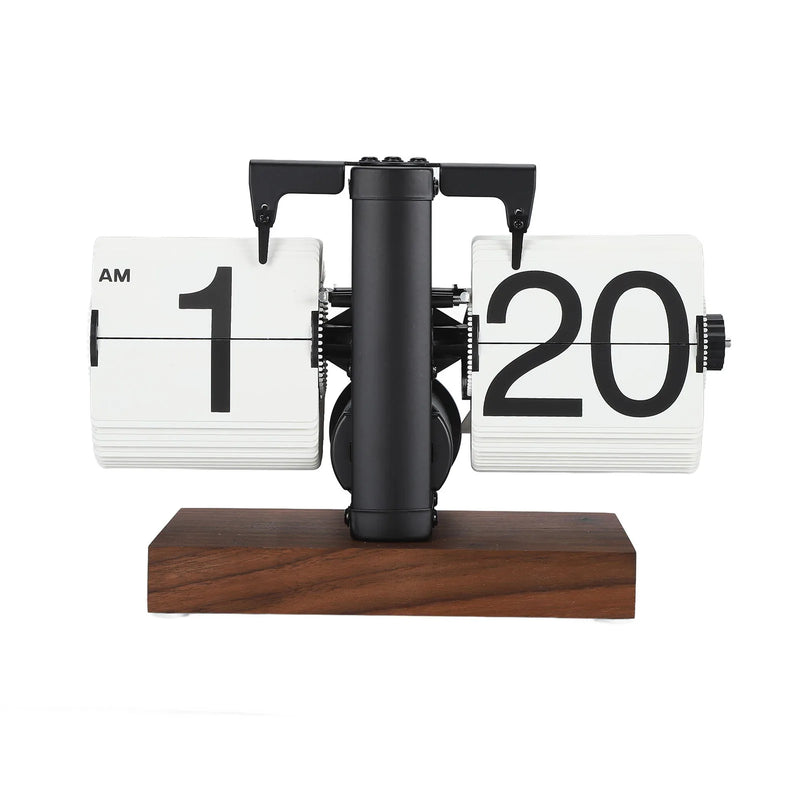Digital  Clock Battery Powered Rotary Knob Adjust Single Sided Retro Mechanical  Clock 12h for Living Room