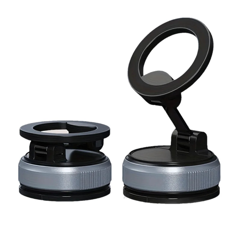 Suporte magnético a vácuo para telefone, suporte para telefone com ventosa Magsafe, suporte magnético ajustável em 360 °, dobrável em tamanho de bolso