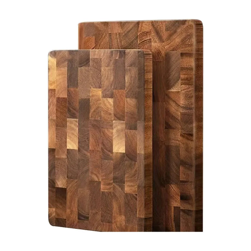 Acacia Wood End Grain Cutting Board Beautiful Checkerboard Pattern Hardwood Knife Friendly Chopping Board