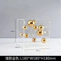 Creative Square Acrylic Cover Sphere Decoration Living Room Porch Cabinet Crafts Ornament Modern Clear Acrylic Square Home Decor
