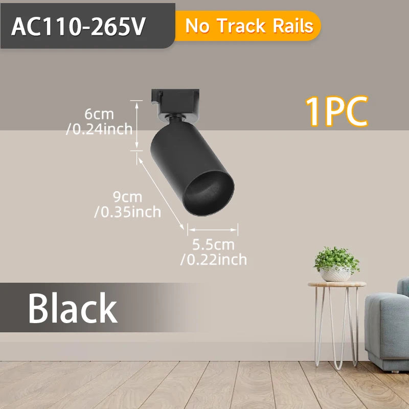 GU10 Track Light Led Spotlights 110V/220V Track Rail Lighting for Living Room Decor Clothing Store Ceiling Spot Lights Full Sets