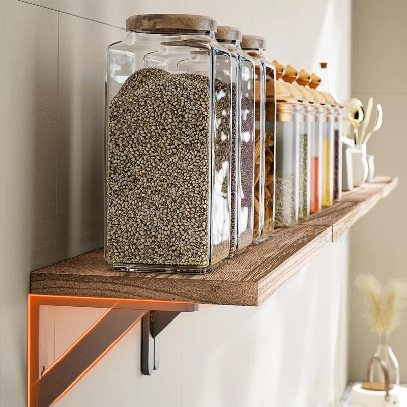 Wooden Wall Shelves Solid Wood Wall Hanging Floating Storage Shelf Bathroom Accessories Simple Design Shelves for Wall shelf