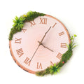 12inch Annual Ring Wall Clock Simulation Plant Moss Decoration Silent Wall Clock Tree Branch Pointer Clock Home Decoratio