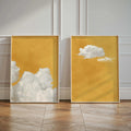 Sage Green Cloud Wall Art Poster Abstract Sky Art Canvas Prints For Modern Living Room Bedroom Dormitory Home Aesthetic Decor