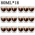 2-18PCS Double Wall High Borosilicate Glass Mug Heat Resistant Tea Milk Juice Coffee Water Cup Bar Drinkware Gift Creativity Set