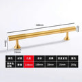 Solid Brass Long Stripe Handle Kitchen Cabinet Door Pulls Closet Drawer Knobs Wardrobe Decor Home Accessories Furniture Handles