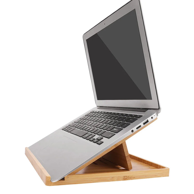Bamboo Foldable Table Stand Holder Adjustable Notebook Tablet Desk Bed Heat Dissipation Mount for Netbook