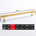Solid Brass Long Stripe Handle Kitchen Cabinet Door Pulls Closet Drawer Knobs Wardrobe Decor Home Accessories Furniture Handles