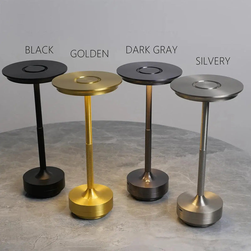 3 Color Table Lamp Golden Black Led Silver Dimming Rechargeable With Touch Control Lamps Touch Usb Usbc For Bedroom Desk Bedside