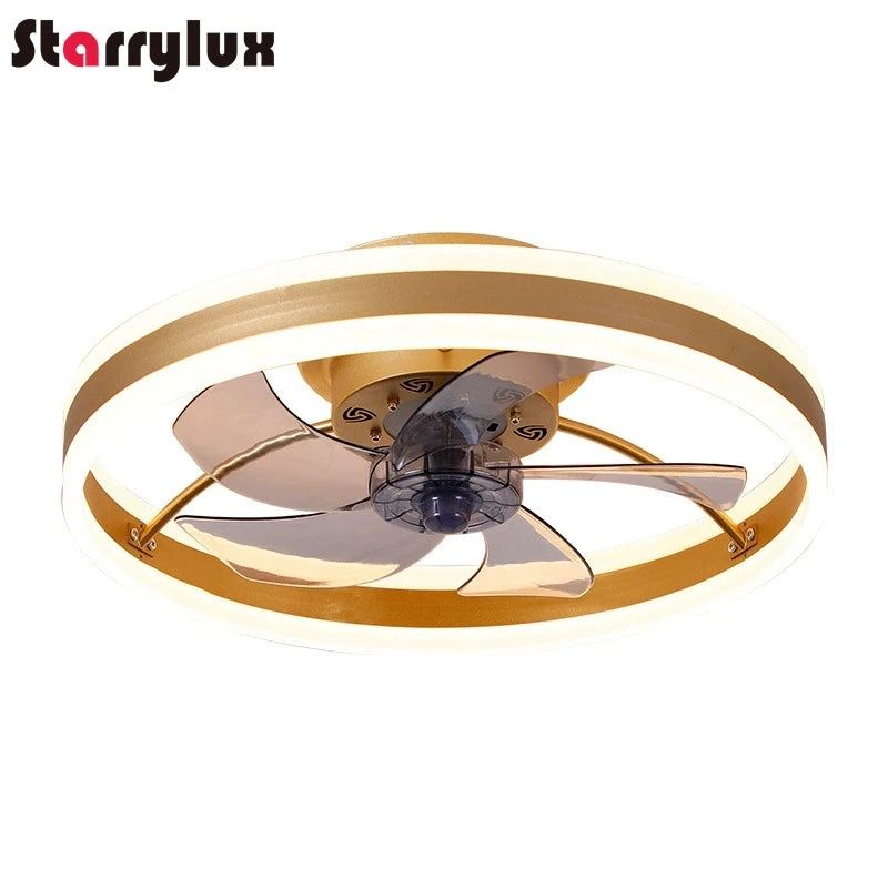 Modern Design LED Ceiling Fan Light with Remote Control for Living Room Bedroom Dinning Room